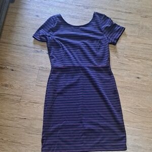 Banana Republic Striped Purple Dress
